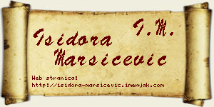 Isidora Maršićević vizit kartica